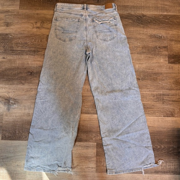 American Eagle Jeans - Dreamy Drape Stretch Super High Waisted Baggy Wide Leg - Picture 2 of 6